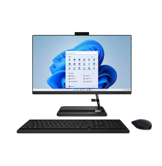 LENOVO AIO I5 12th 8G 256G 24" BLACK NON-TOUCH