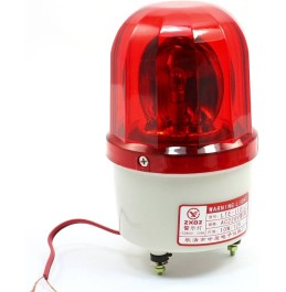 Red Siren Sound Alarm Rotating Flashing Light