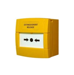 Yellow Extinguishant Release Break Glass
